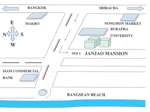Bang Saen Street Map